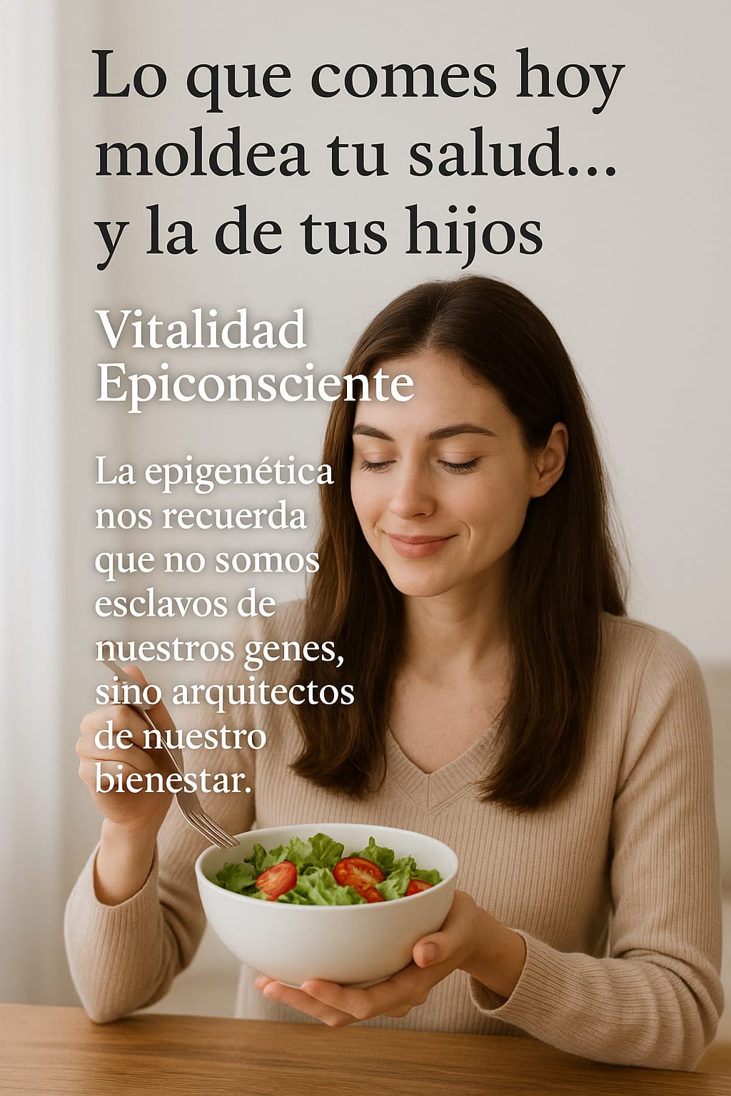 “Lo que comes hoy moldea tu salud… y la de tus hijos” ¿Sabías que tu alimentación no solo nutre tu cuerpo, sino que también enciende o apaga genes que influyen en inflamación, envejecimiento, energía y hasta en la prevención de enfermedades? Esta ciencia se llama nutriepigenómica y nos muestra cómo los nutrientes pueden modificar la forma en que se expresan nuestros genes, sin cambiar el ADN. Nutrientes como ácido fólico, vitamina B12, colina y polifenoles (presentes en verduras, frutas, té verde o cúrcuma) ayudan a regular la metilación del ADN, favoreciendo un envejecimiento más saludable. El ejercicio físico y el buen sueño también actúan como moduladores epigenéticos, reforzando defensas y energía. Incluso se ha visto que los hábitos de los padres antes y durante el embarazo pueden dejar huellas epigenéticas en los hijos y nietos. La buena noticia es que cada comida y cada hábito cuenta. No se trata de dietas extremas, sino de construir, día a día, elecciones conscientes que mejoran tu vitalidad hoy. Vitalidad Epiconsciente. Dra, Yajaira González DE Sosa