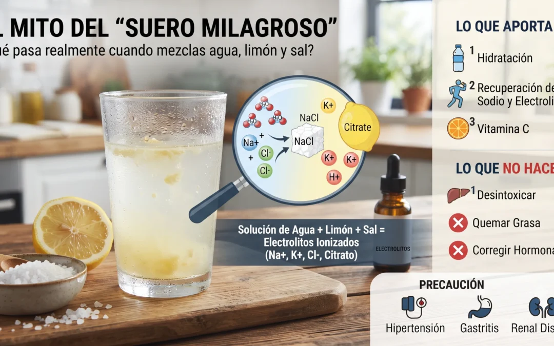 El mito del “suero milagroso”: ¿Qué pasa realmente cuando mezclas agua, limón y sal?